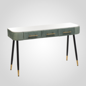 Интерьерная Бархатная Зеленая Консоль Большая